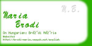 maria brodi business card